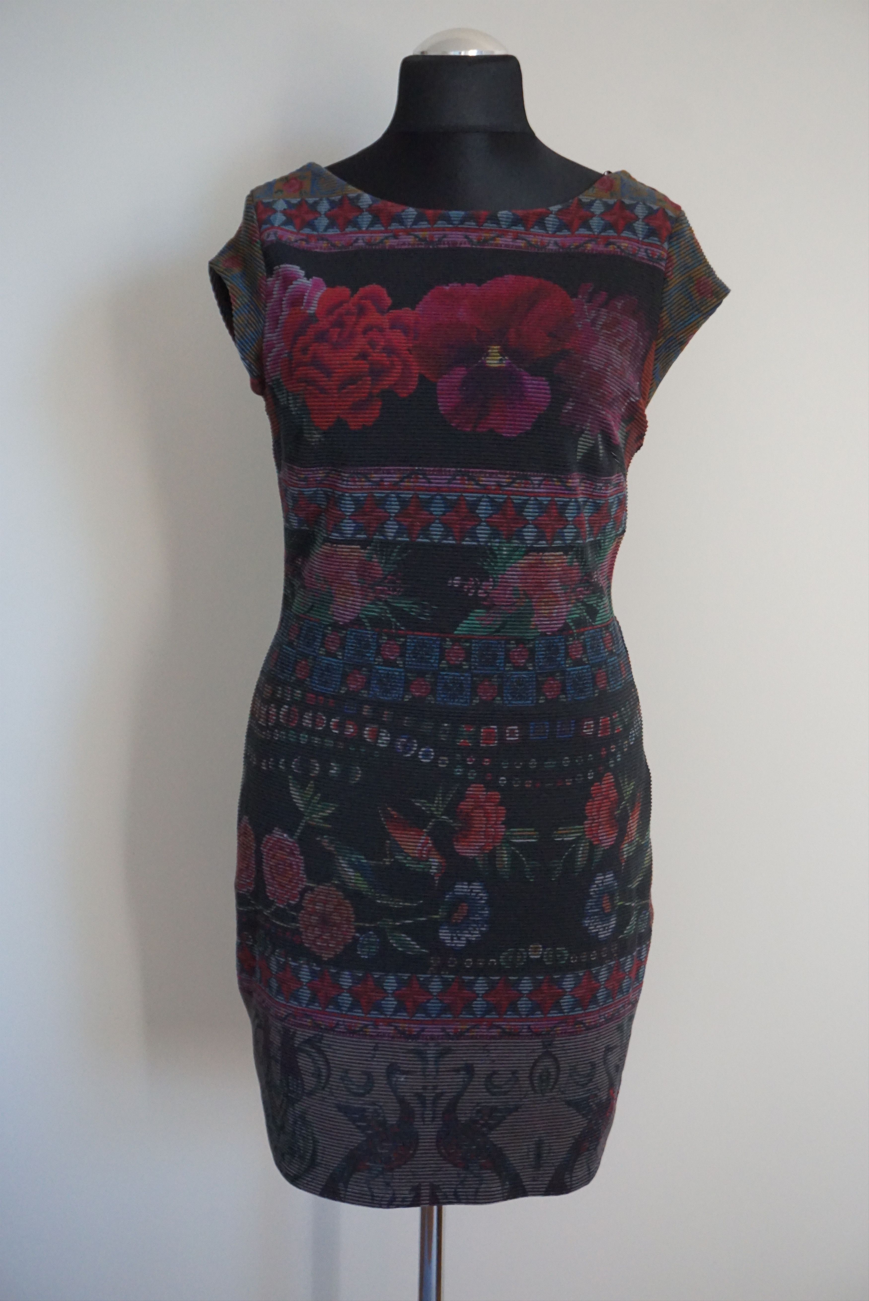 Designer Desigual pencil dress XL 10 12 floral slim fit boho Size XL / US 12-14 / IT 48-50 - 15 Thumbnail