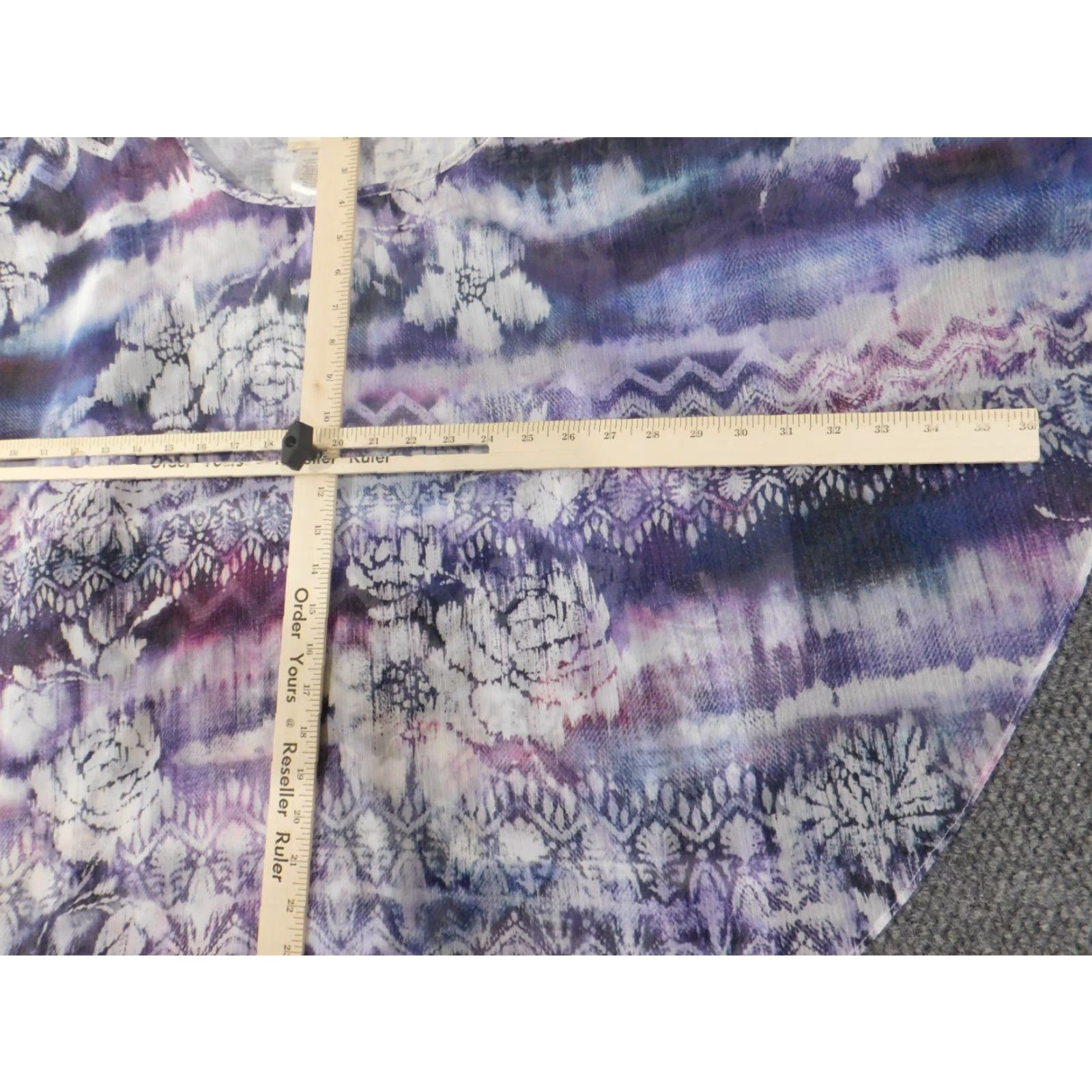 Vintage Alfred Dunner Blouse Shirt 1X Womens Purple Sleeveless Geometric Knit Polyester Pullover Casual Round Neck Floral Size XL / US 12-14 / IT 48-50 - 7 Thumbnail