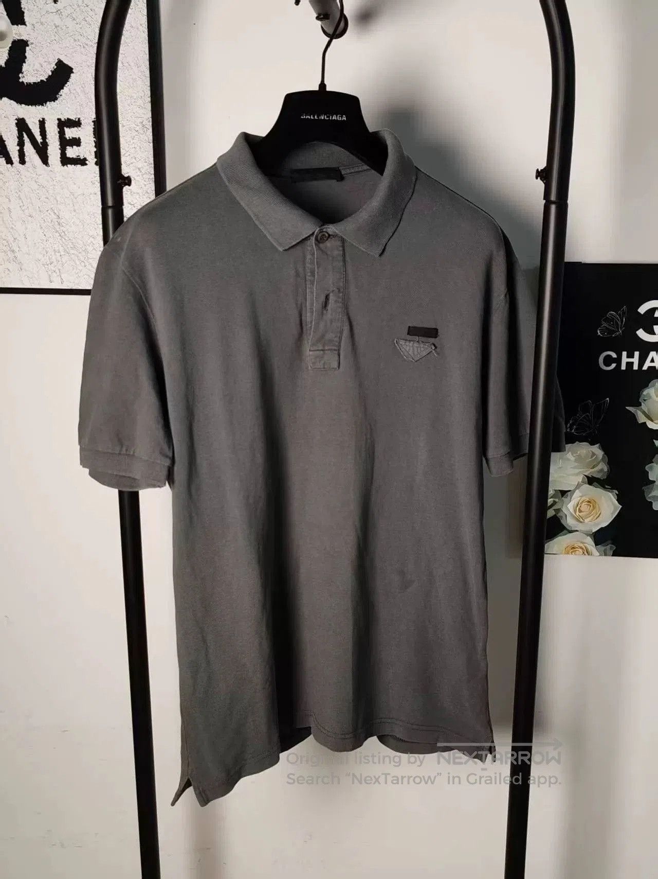 Prada Authentic Prada Triangle Logo Short Sleeve Shirt. Size US M / EU 48-50 / 2 - 1 Thumbnail
