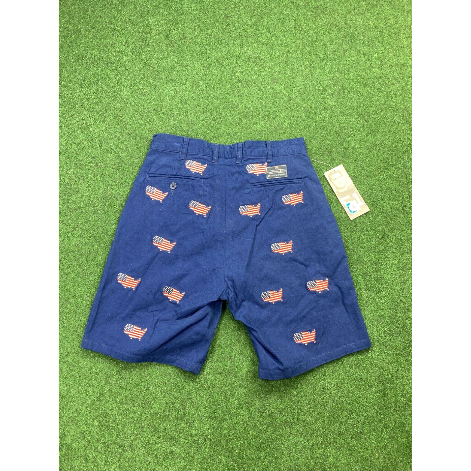 Vintage Pennington And Bailes USA American Flag Stadium Logo Short 28 “Men's Size US 28 / EU 44 - 2 Thumbnail