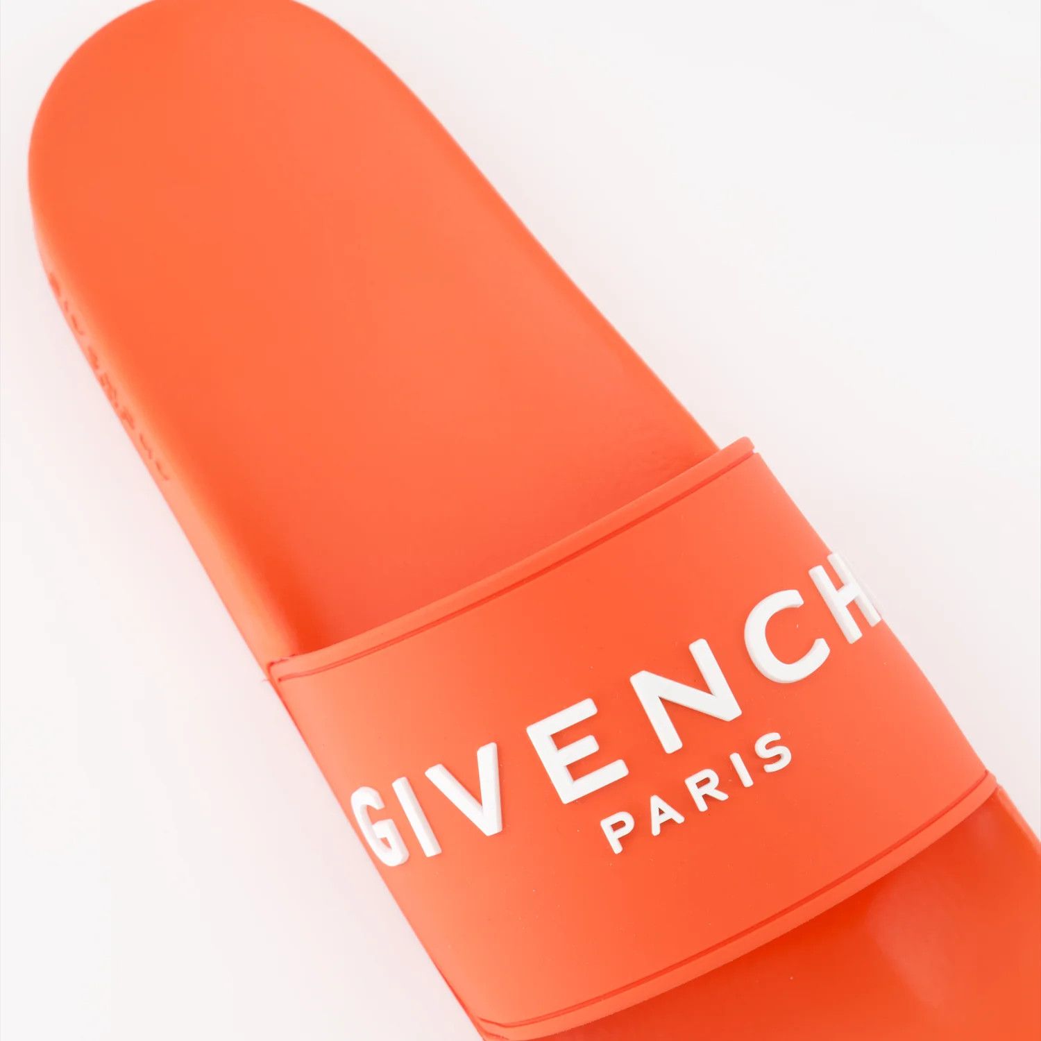 Givenchy o1srvl11e0625 Logo Slides Sandals in Orange Size US 12 / EU 45 - 6 Thumbnail