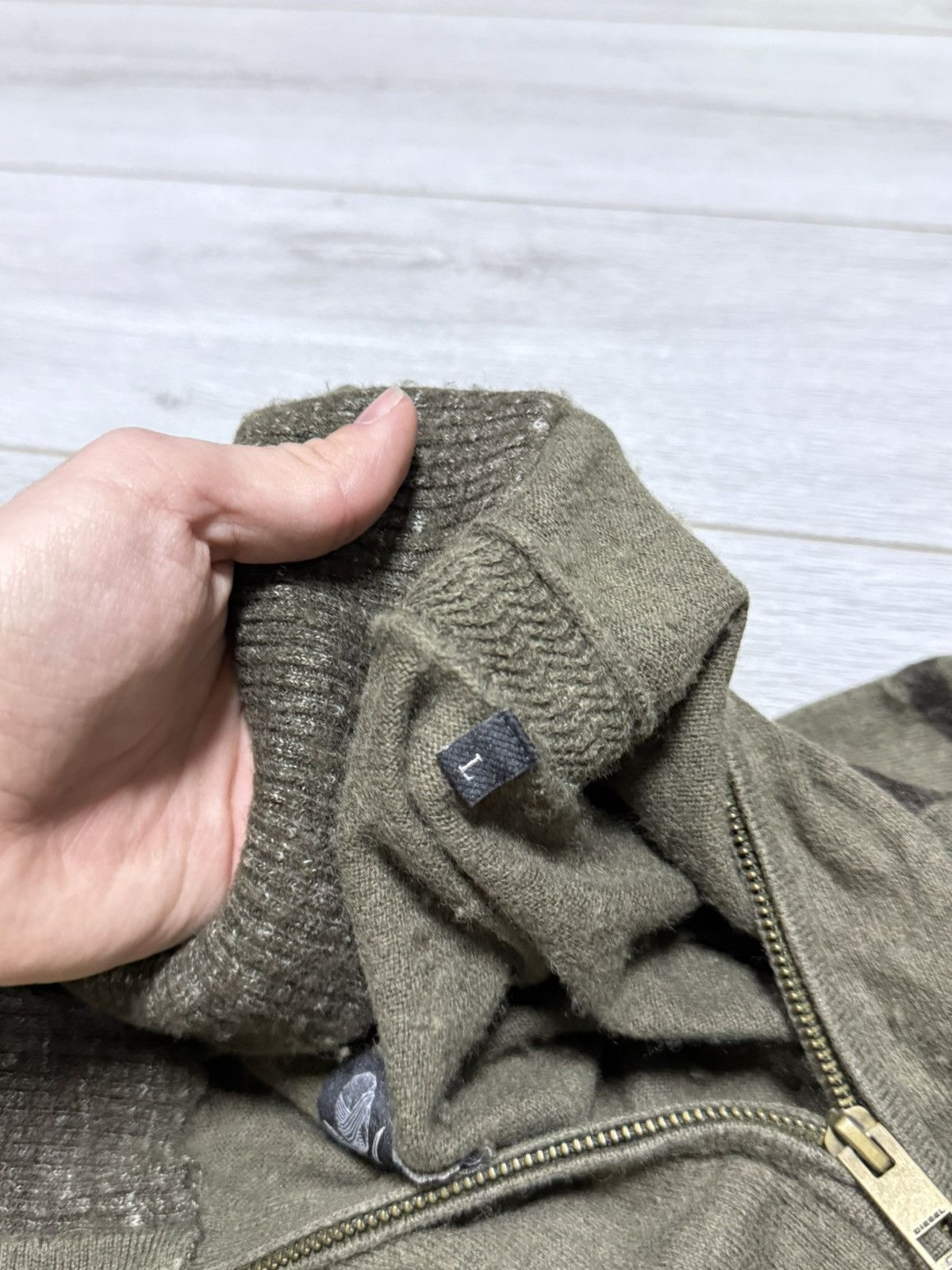 Diesel Diesel wool linen sweater zip zip Size US L / EU 52-54 / 3 - 9 Thumbnail
