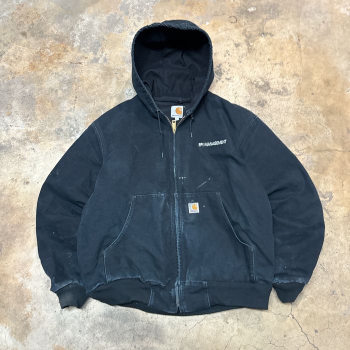 Vintage J131 Carhartt jacket faded black | Grailed