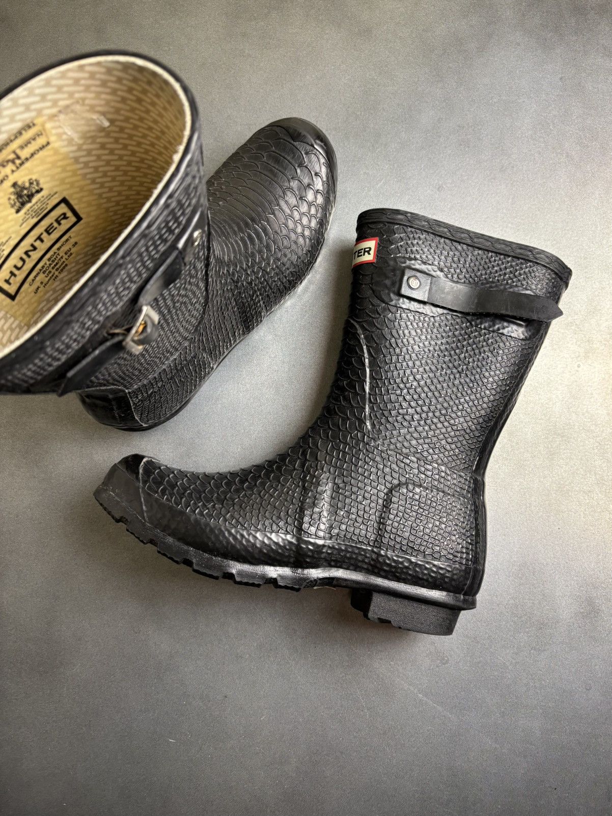 Hunter Hunter Carnaby Boa Short Hunter Boots Rain Snake Rain Rubber Size US 7 / IT 37 - 24 Thumbnail