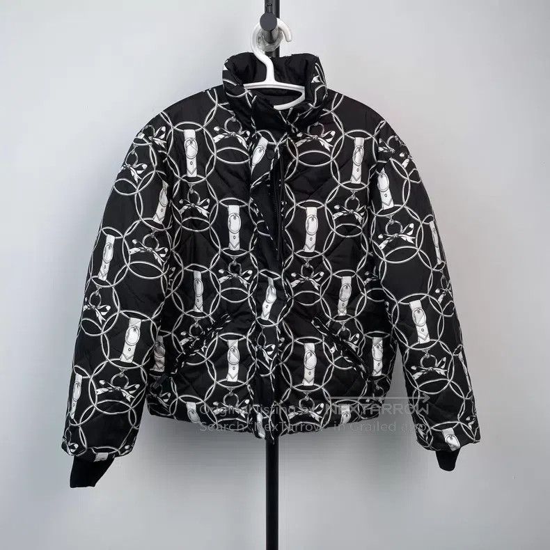 Hermes Hermes Rope Printed Diamond Quilted Two-Sided Wearable Dow Size XS / US 0-2 / IT 36-38 - 2 Thumbnail