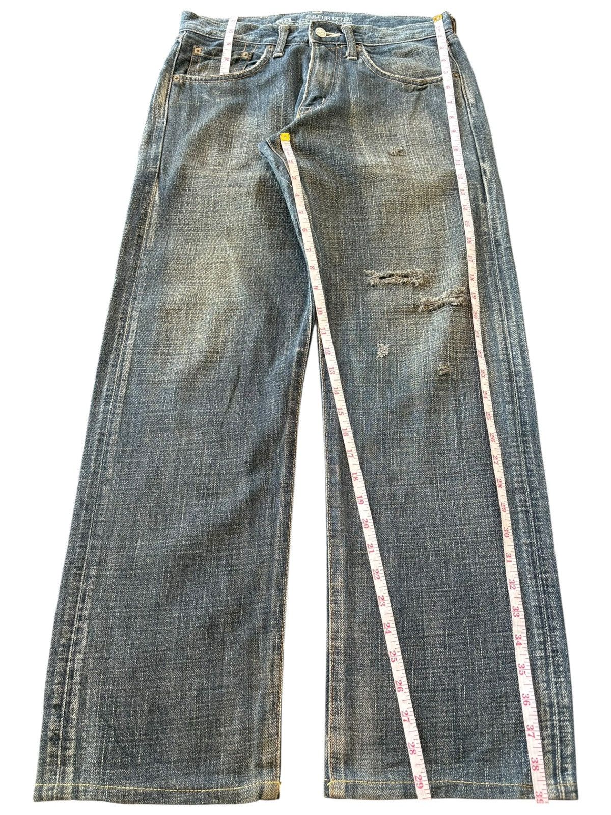 Edwin Vintage Edwin 504 Sulfur Mud Wash Distress Baggy Jeans Size US 31 - 7 Thumbnail
