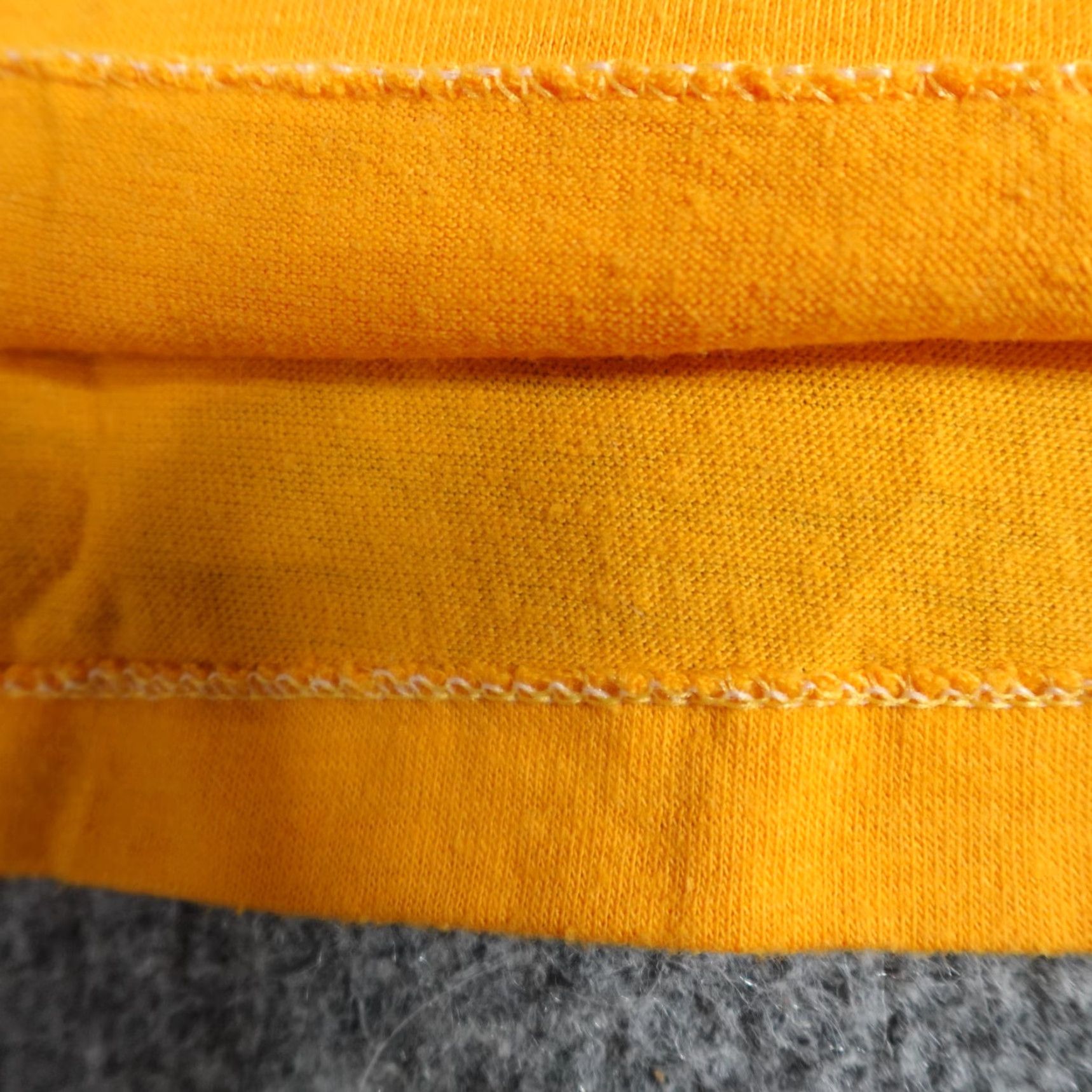 GAS VINTAGE Steam Gas Tractor Show Shirt T-Shirt Short Sleeve Yellow 80s Mens Small USA Made Damascus MD Damask? Size US S / EU 44-46 / 1 - 3 Thumbnail