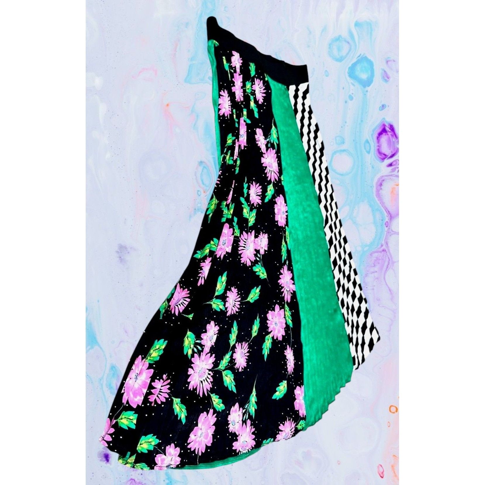 Other NWT Capsule Simply Be Skirt Size 16 Stretch Waist Pleated Fl Size 38" / US 16 / IT 52 - 6 Thumbnail