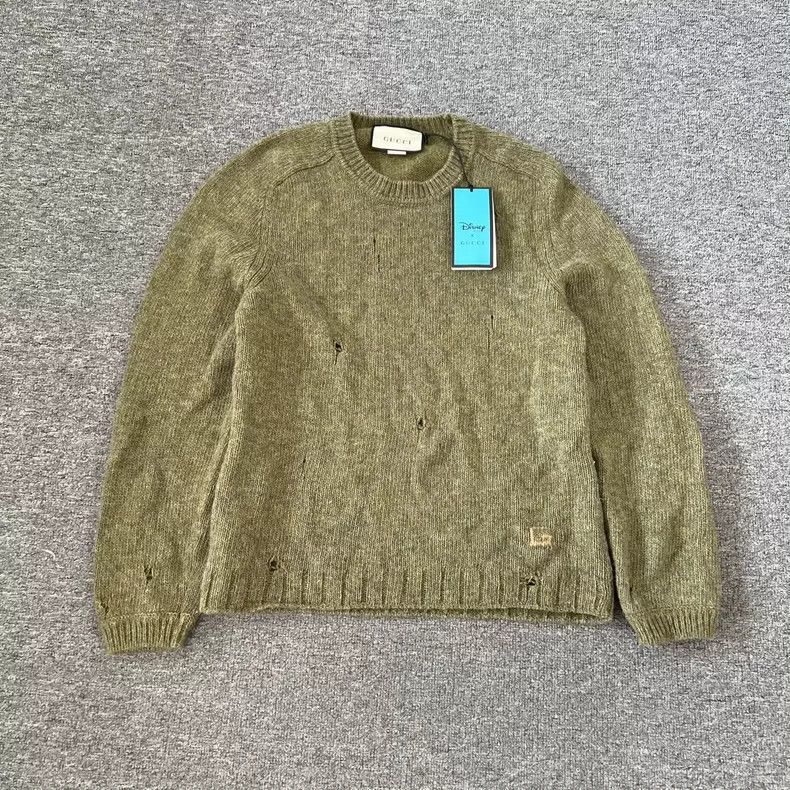 Gucci Gucci Big Destruction Small Logo Knitted Sweater 2502-Nexta Size US S / EU 44-46 / 1 - 1 Thumbnail