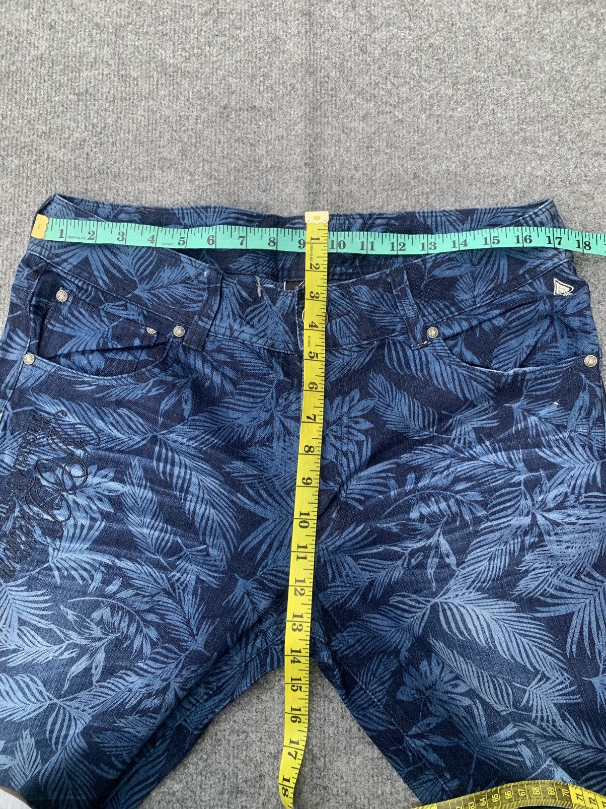 Japanese Brand MCD V.O.D Core Division All Over Floral Print Denim Jeans. Size US 34 / EU 50 - 5 Thumbnail