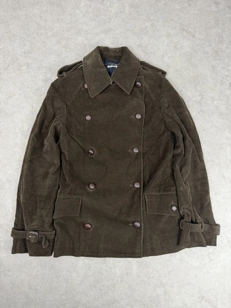 Miu Miu 1990s Miu Miu Officer Buttoned Velvet Caban Jacket Size US S / EU 44-46 / 1 - 1 Thumbnail