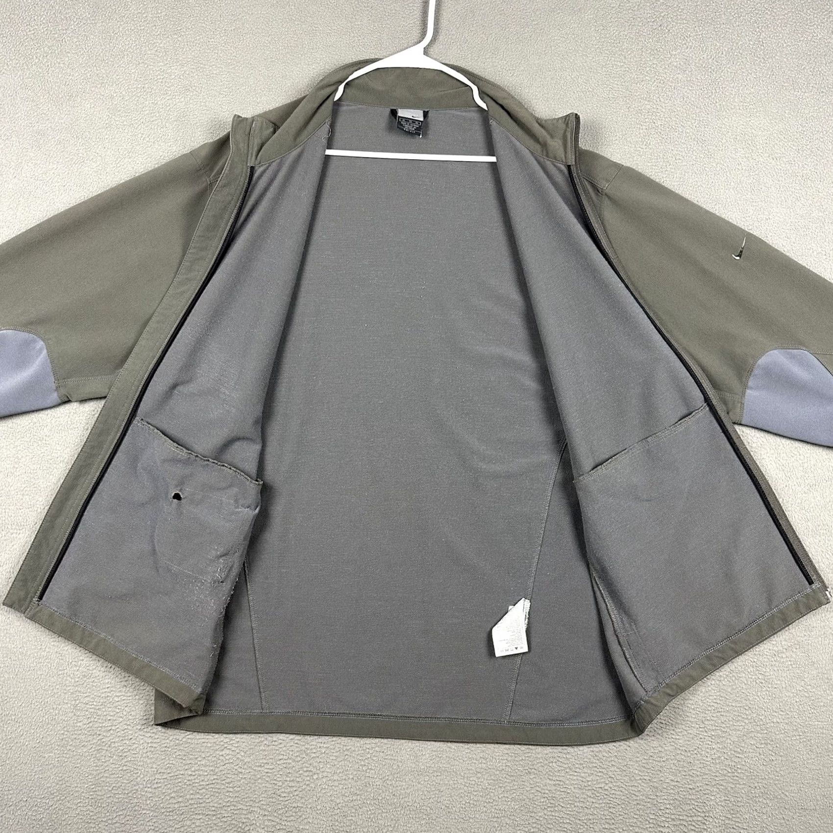Nike Nike Dri-Fit Jacket Mens XL Gray Full Zip Lightweight Breathable Golf Gym Dri-Fit Size US XL / EU 56 / 4 - 3 Thumbnail