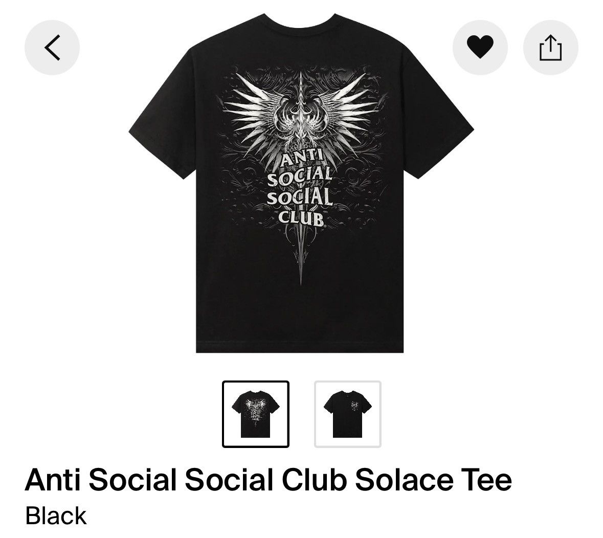 Anti Social Social Club New Anti Social Solace tee Size US XXL / EU 58 / 5 - 1 Thumbnail