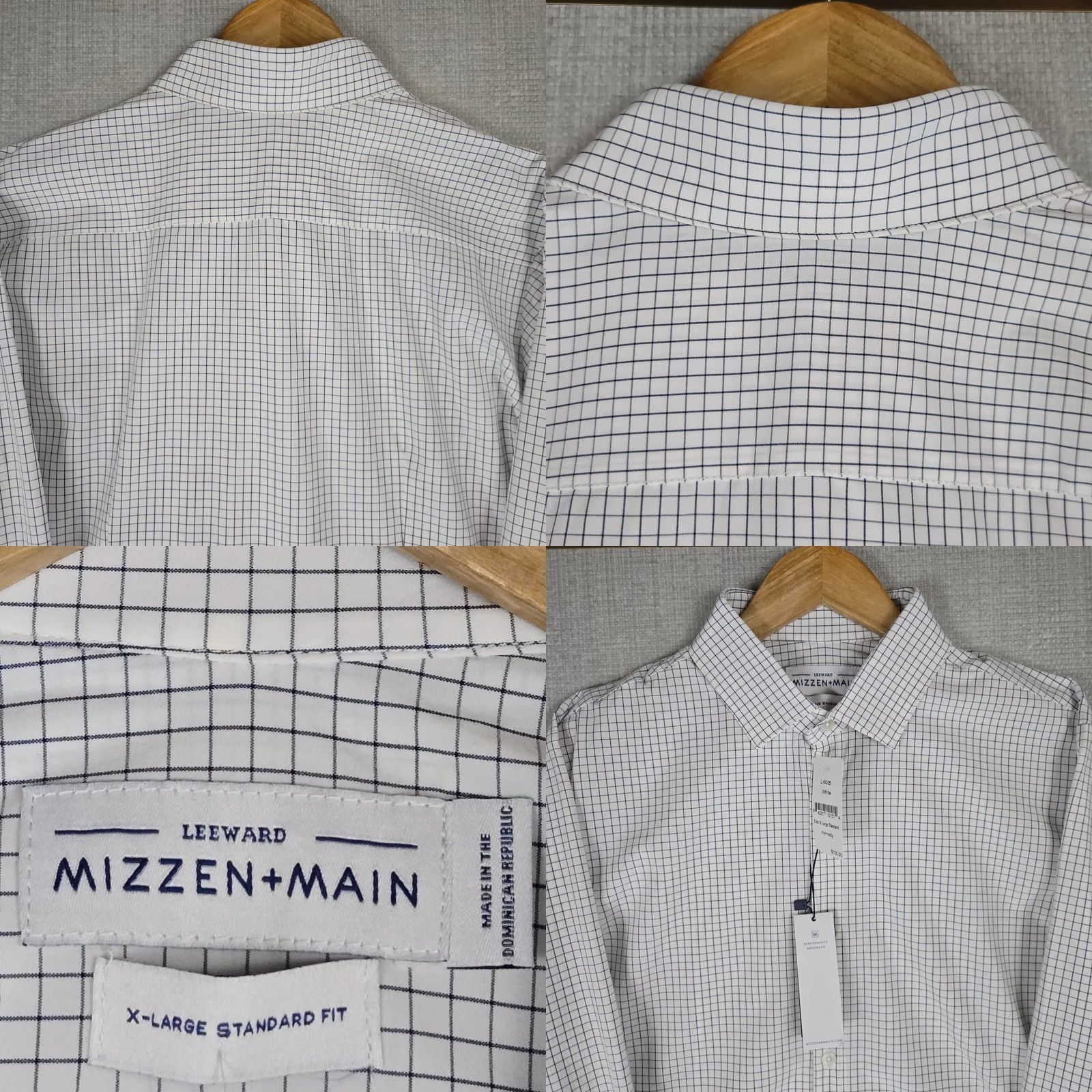 Mizzen+Main Mizzen+Main Leeward New 25 Mens XL Performance Button Front Shirt Graph Check Size US XL / EU 56 / 4 - 8 Thumbnail