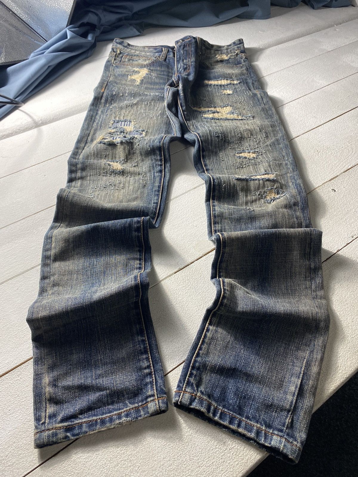Other 💢RARE DISTRESSED RIPPED AVANT GARDE OPIUM GOTHIC JEANS 30 Size US 30 / EU 46 - 1 Thumbnail