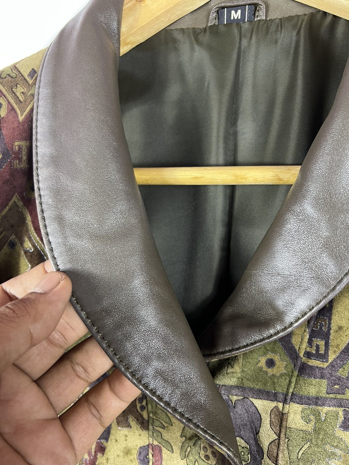 Japanese Brand 🔥 VINTAGE PARTINA ABSTRACT LEATHER OVERCOAT - M Size M / US 6-8 / IT 42-44 - 7 Thumbnail