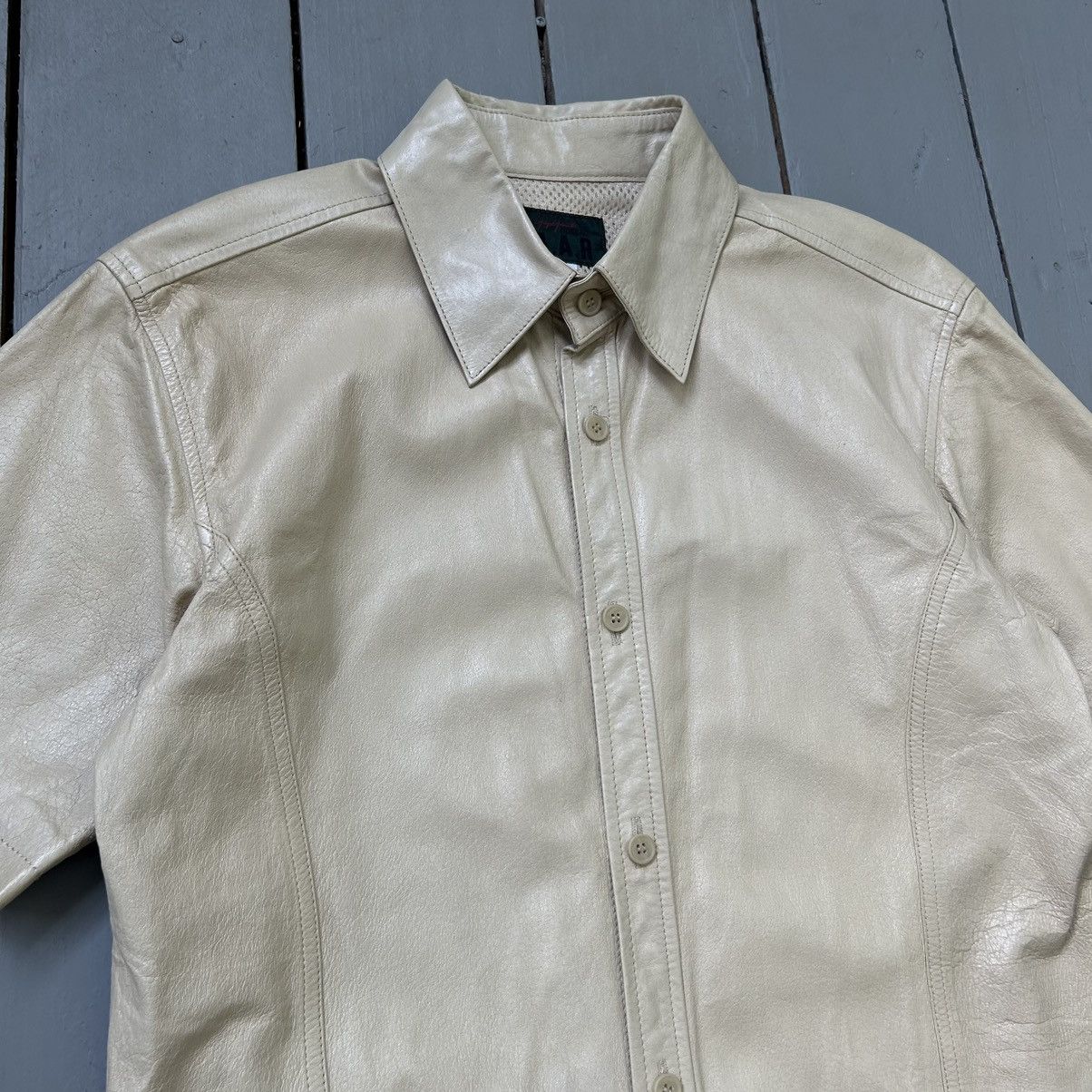 Yohji Yamamoto A.A.R Pigskin Leather SS Shirt Size US L / EU 52-54 / 3 - 2 Thumbnail