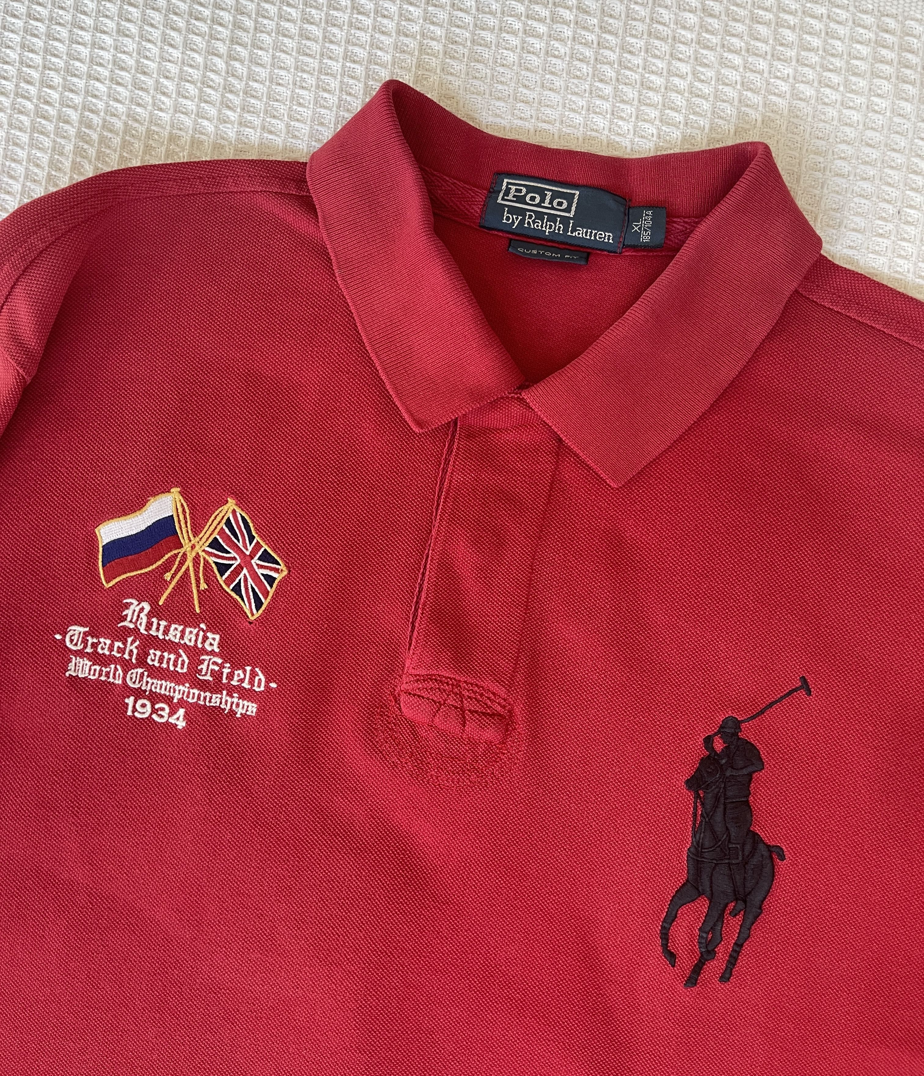 Polo Ralph Lauren Embroidery🔥POLO RALPH LAUREN🔥Chief Keef RUSSIA 012 Polo Tee Size US XL / EU 56 / 4 - 20 Thumbnail