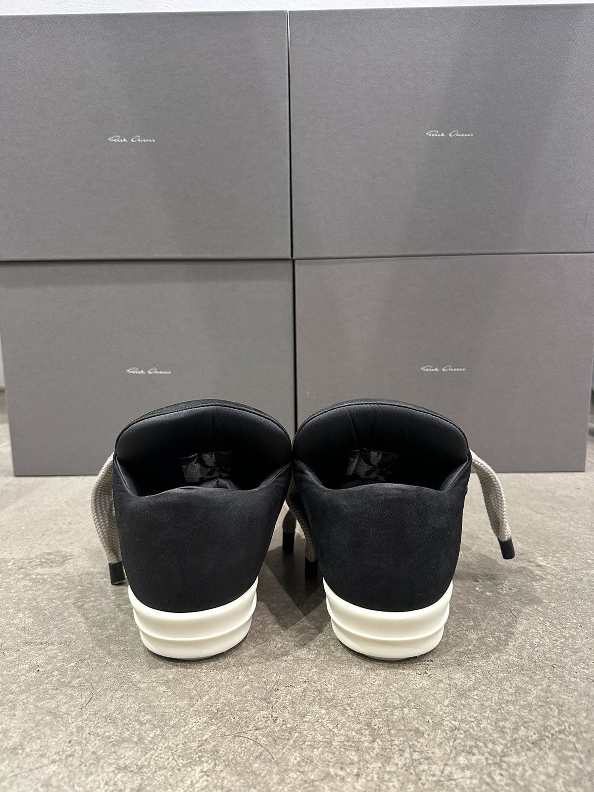 Rick Owens RICK OWENS - Jumbo Lace Padded Low Black Milk Size US 11 / EU 44 - 4 Thumbnail