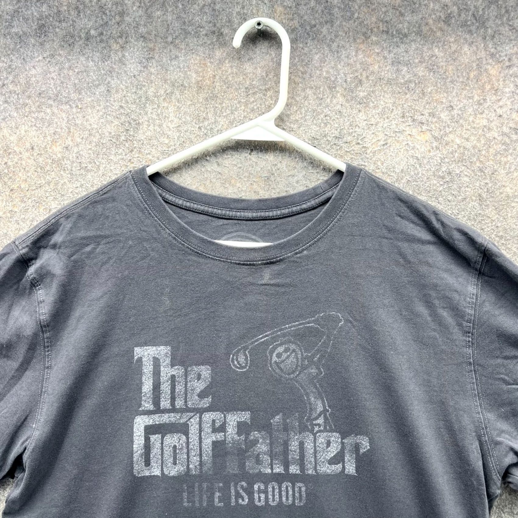Life is Good Life is Good Shirt Mens Medium Gray Graphic Tee The GolfFather Cotton Print T-Shirt Crew Neck Short Sleeve Logo All Seasons Regular Mens Size US M / EU 48-50 / 2 - 7 Thumbnail