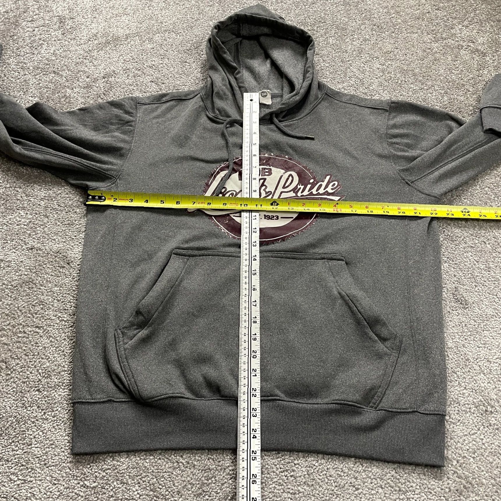Vintage Baw Thermo Tex Hoodie Pullover Sweatshirt Unisex SM Gray Logo Fleece Graphic Hooded Sports Size US S / EU 44-46 / 1 - 7 Thumbnail