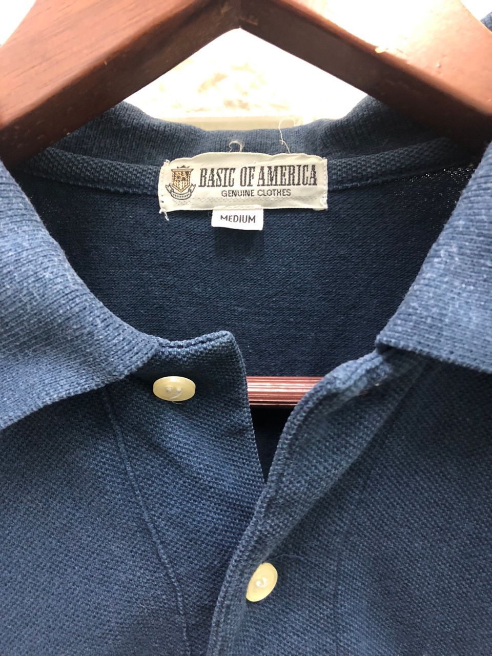 Vintage vintage Basic Of America polo dark blue Size US M / EU 48-50 / 2 - 5 Thumbnail