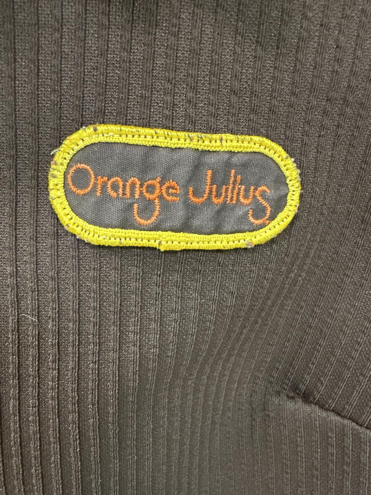 Designer Vintage Orange Julius Polo Shirt - Brown with Yellow Accents Size M / US 6-8 / IT 42-44 - 2 Thumbnail