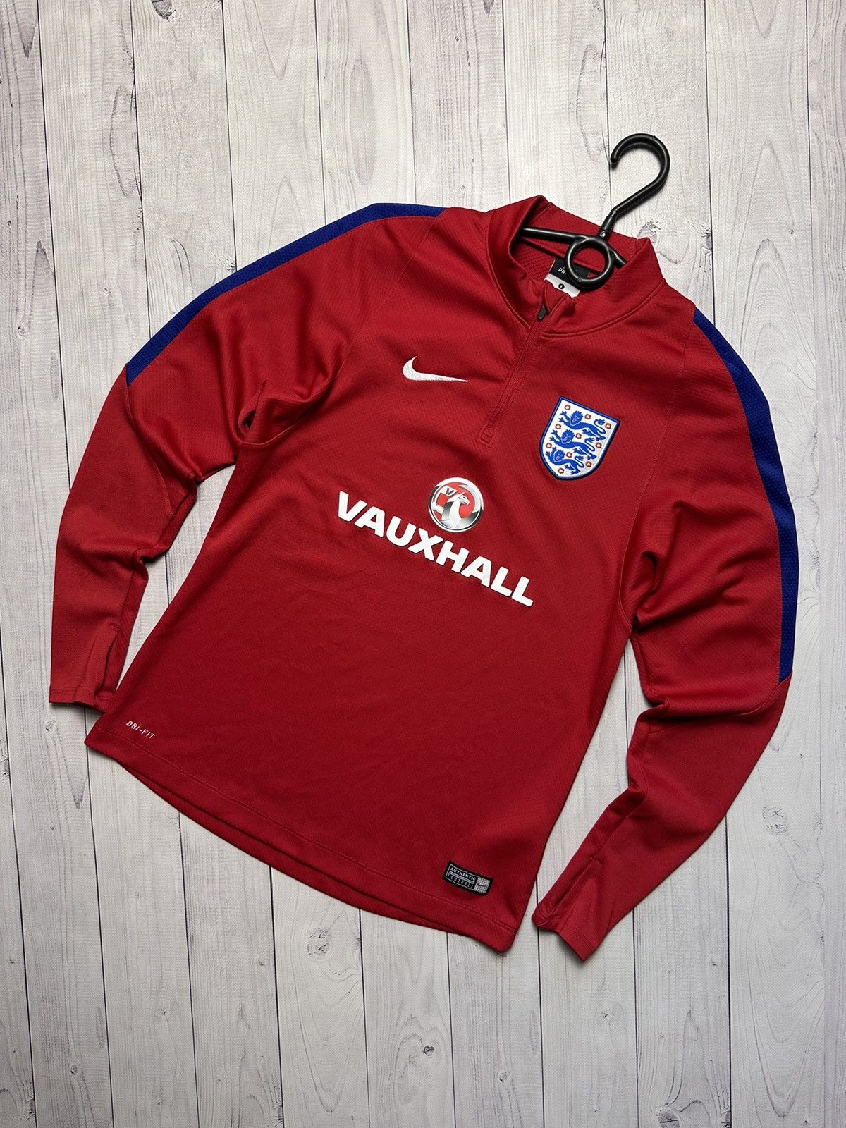 Nike × Vintage Vintage England soccer sweatshirt track jacket size S red Size US S / EU 44-46 / 1 - 1 Thumbnail