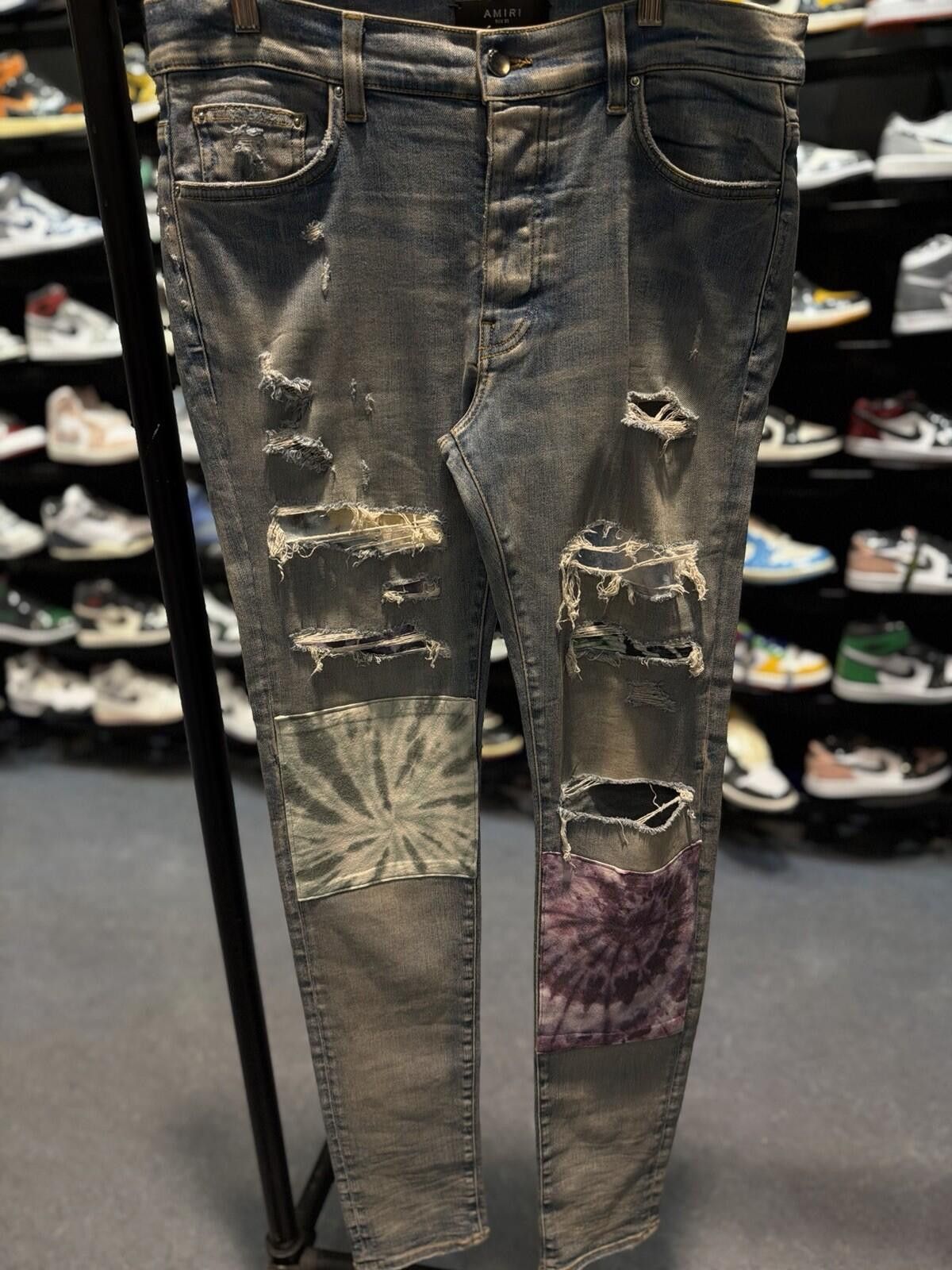 Amiri Size 33 - Amiri Blue PatchWork Design Jeans 100% Authentic Size US 33 - 1 Thumbnail