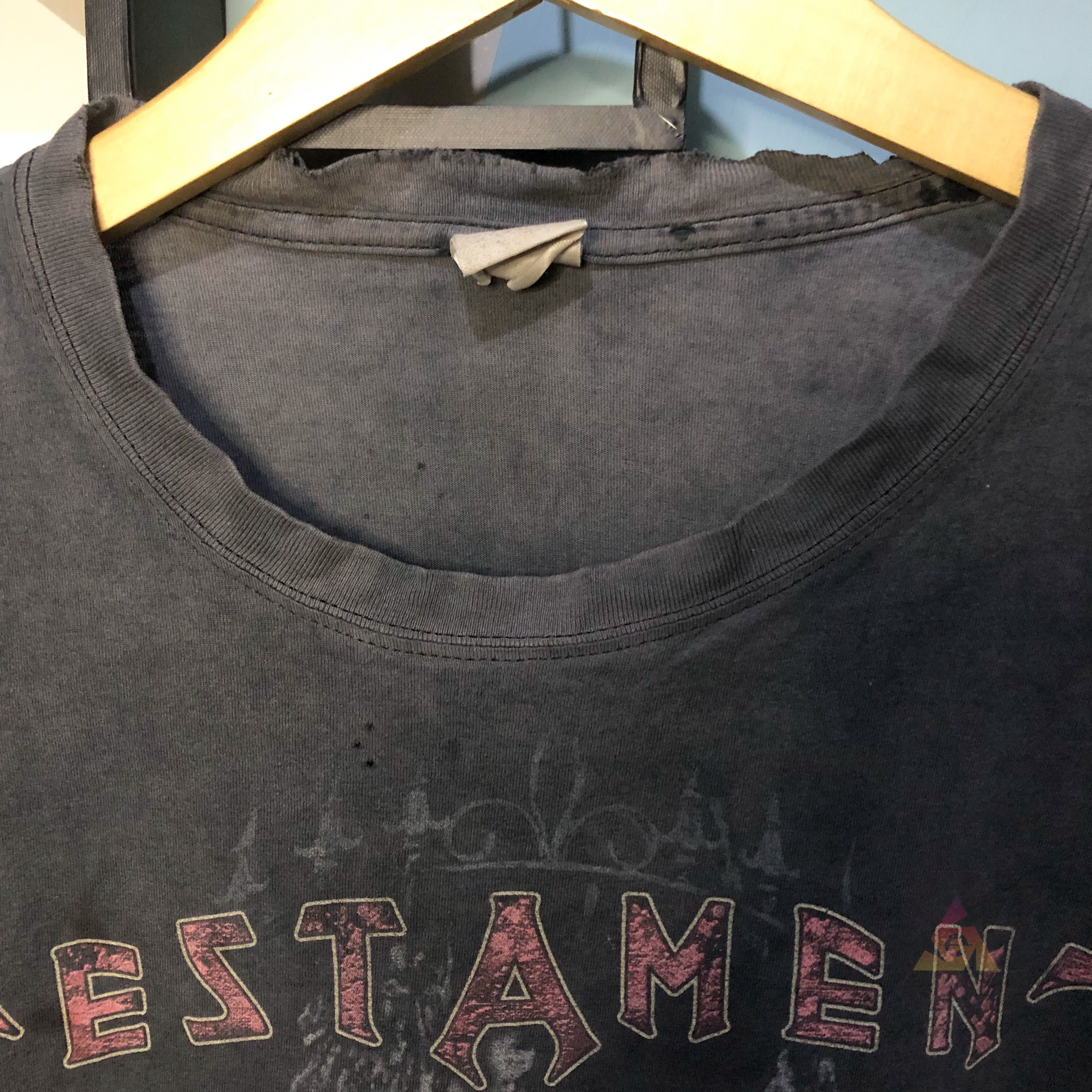 Band Tees Vintage THRASHED Testament Throne Of Thorns T-Shirt Size US L / EU 52-54 / 3 - 8 Thumbnail