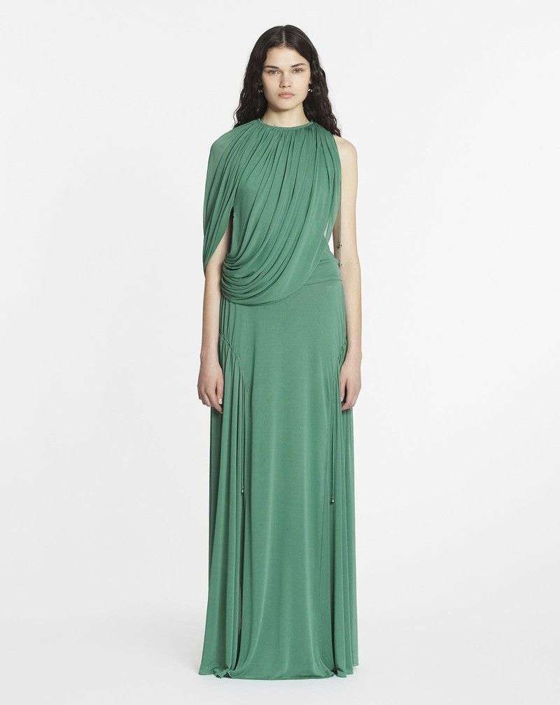Lanvin o1y0326 Maxi Skirt in Sage Green Size 28" / US 6 / IT 42 - 2 Thumbnail