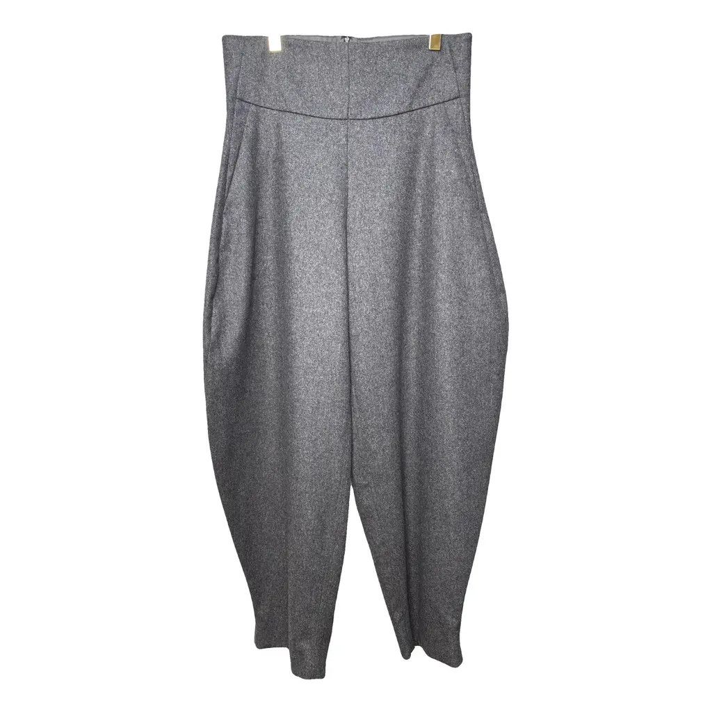 Yves Saint Laurent Yves Saint Laurent Runway High-Waisted Wool Tapered Pants Size 27" / US 4 / IT 40 - 1 Thumbnail