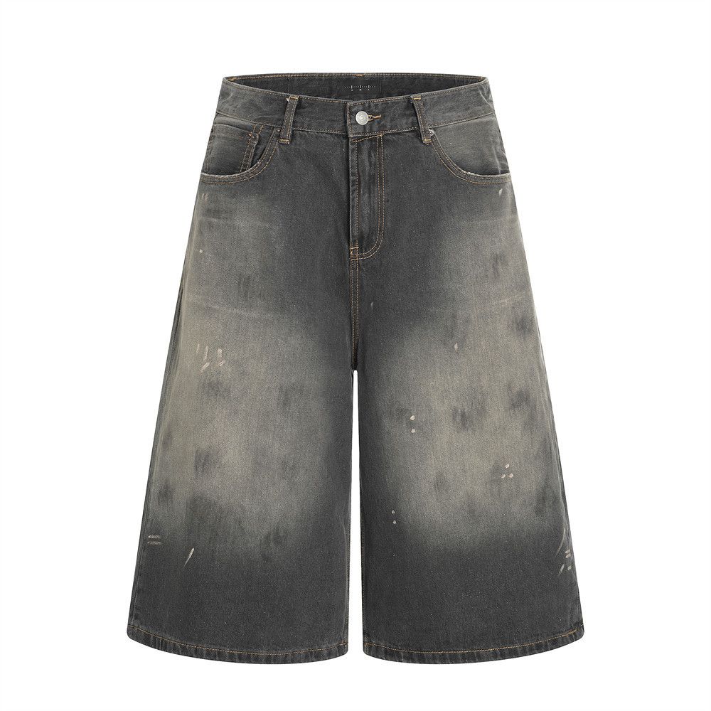 Japanese Brand × Jean Punk distressed washed vintage gradient denim shorts Size US 32 / EU 48 - 1 Thumbnail