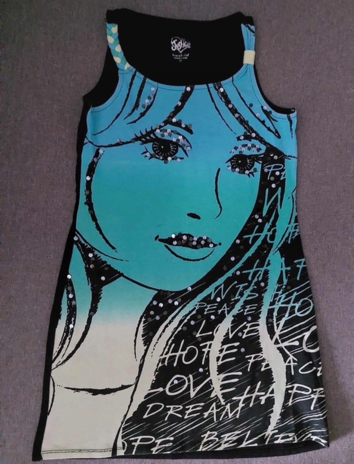 Vintage Vintage Y2K sleeveless blue tank top face print Avant garde Size S / US 4 / IT 40 - 1 Thumbnail