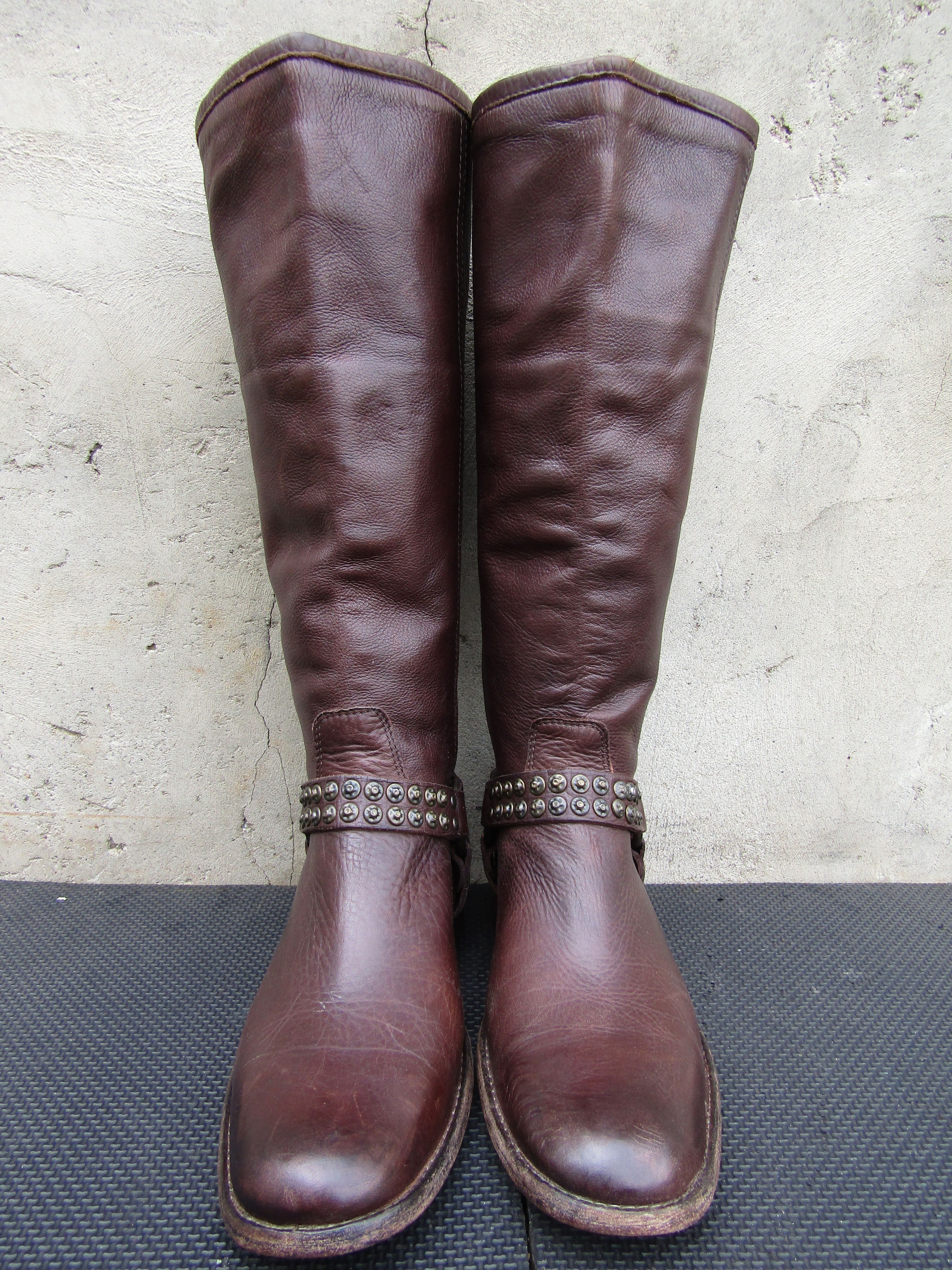 Frye FRYE Phillip Studded Tall Riding Cognac Harness Zip Size US 10 / IT 40 - 5 Thumbnail