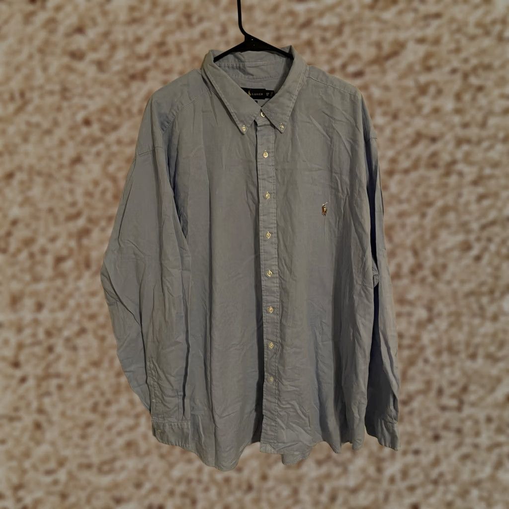 Polo Ralph Lauren Polo Ralph Lauren Chambray Oxford Blue L/S Button Up Shirt Men Big 4XB Shirt Button-Up Shirt Jersey Logo Size US XXL / EU 58 / 5 - 1 Thumbnail