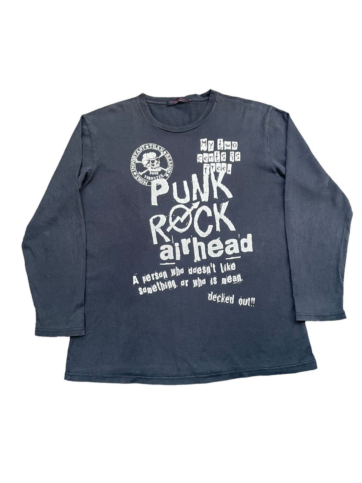 Japanese Brand Punk Rock Airhead Thruxton Tshirt Size US XL / EU 56 / 4 - 1 Thumbnail