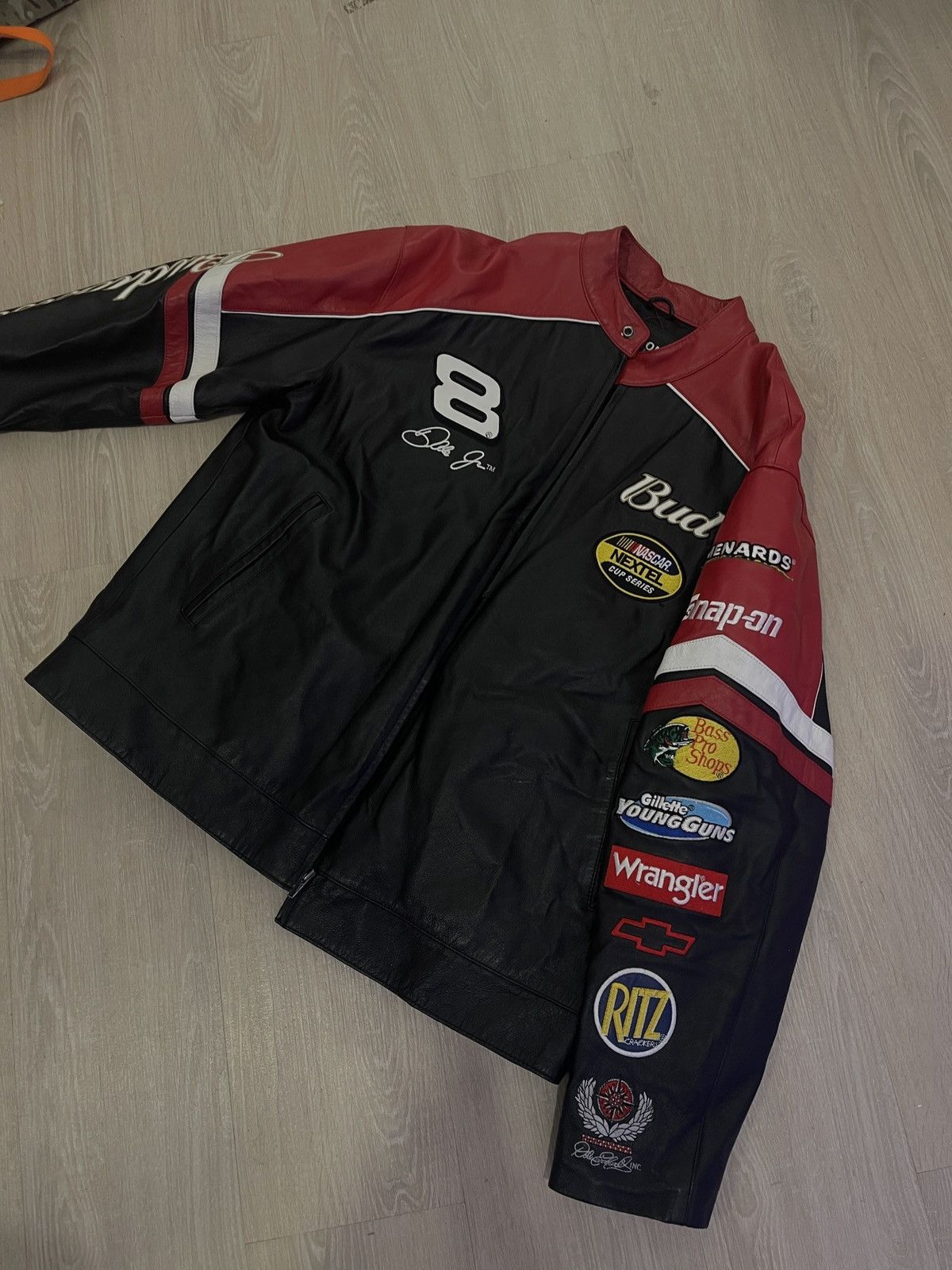 Wilsons Leather Budweiser NASCAR Leather Racing Jacket Size US L / EU 52-54 / 3 - 1 Thumbnail
