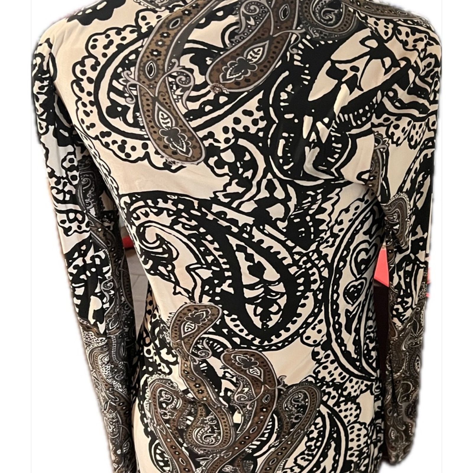 Joseph Ribkoff Joseph Ribkoff Paisley Long Sleeve Zip Dress, Size 10, NWOT Size L / US 10 / IT 46 - 2 Thumbnail