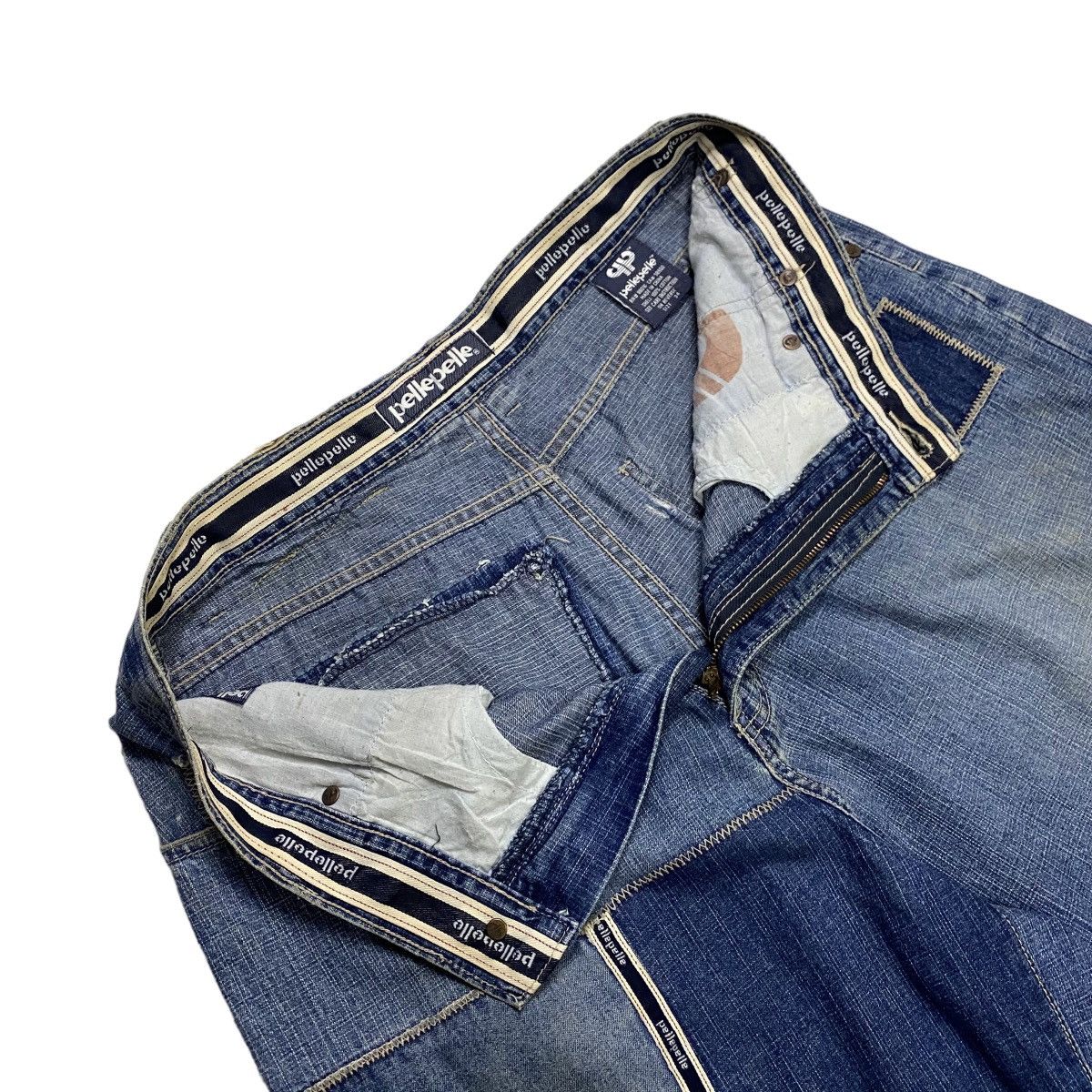 Pelle Pelle × Vintage Pelle Pelle patchwork distressed denim Size US 34 / EU 50 - 6 Thumbnail