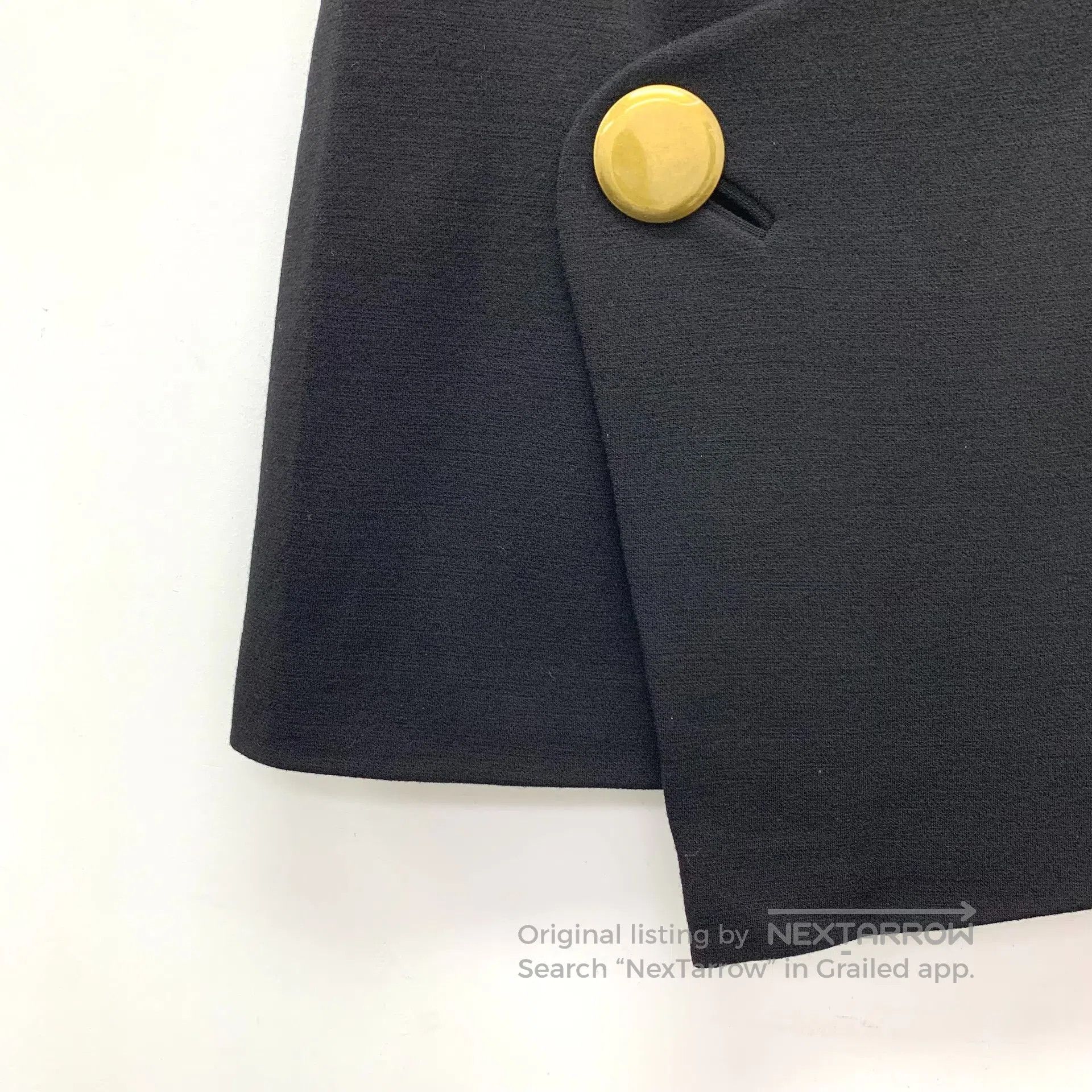 Balenciaga Balenciaga Black Asymmetrical Wool Casual Skirt| Size 37" - 4 Thumbnail