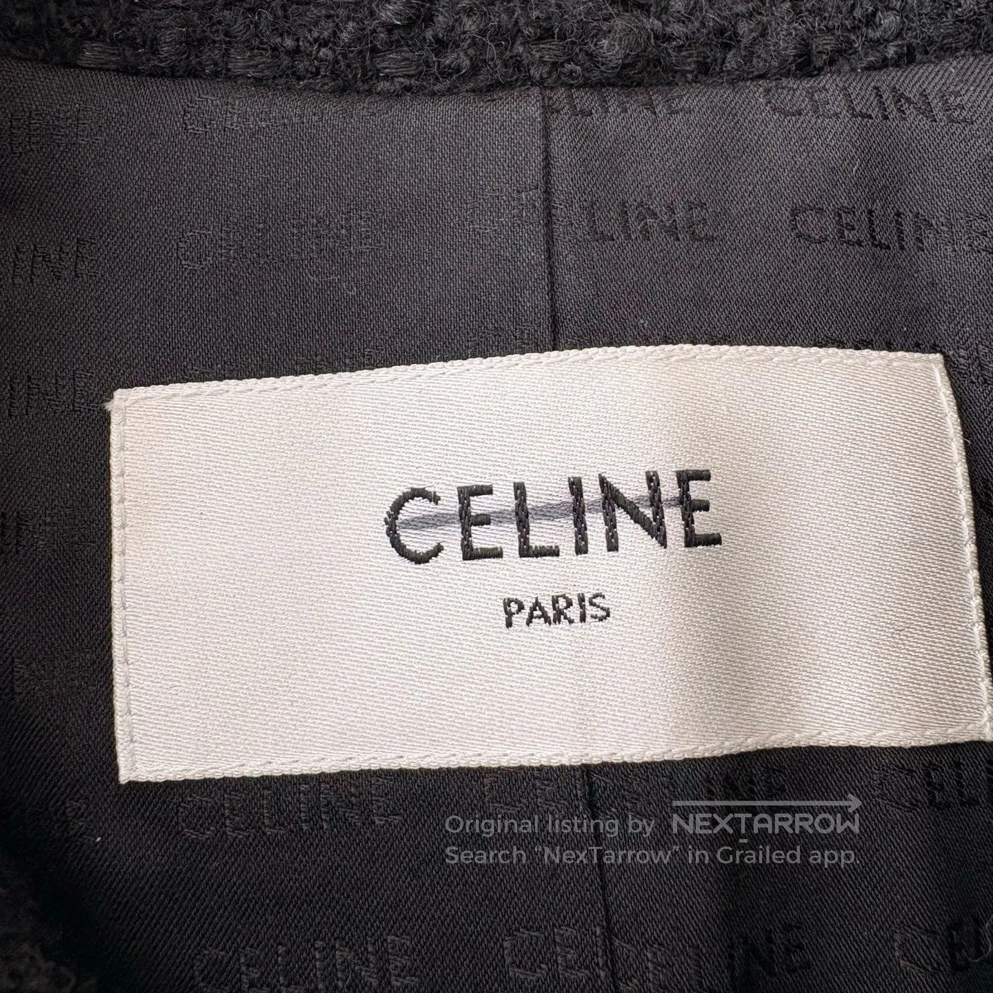 Celine Celine Tweed Gold Button Stand Collar Coat. Size XXS / US 00 / IT 34 - 4 Thumbnail