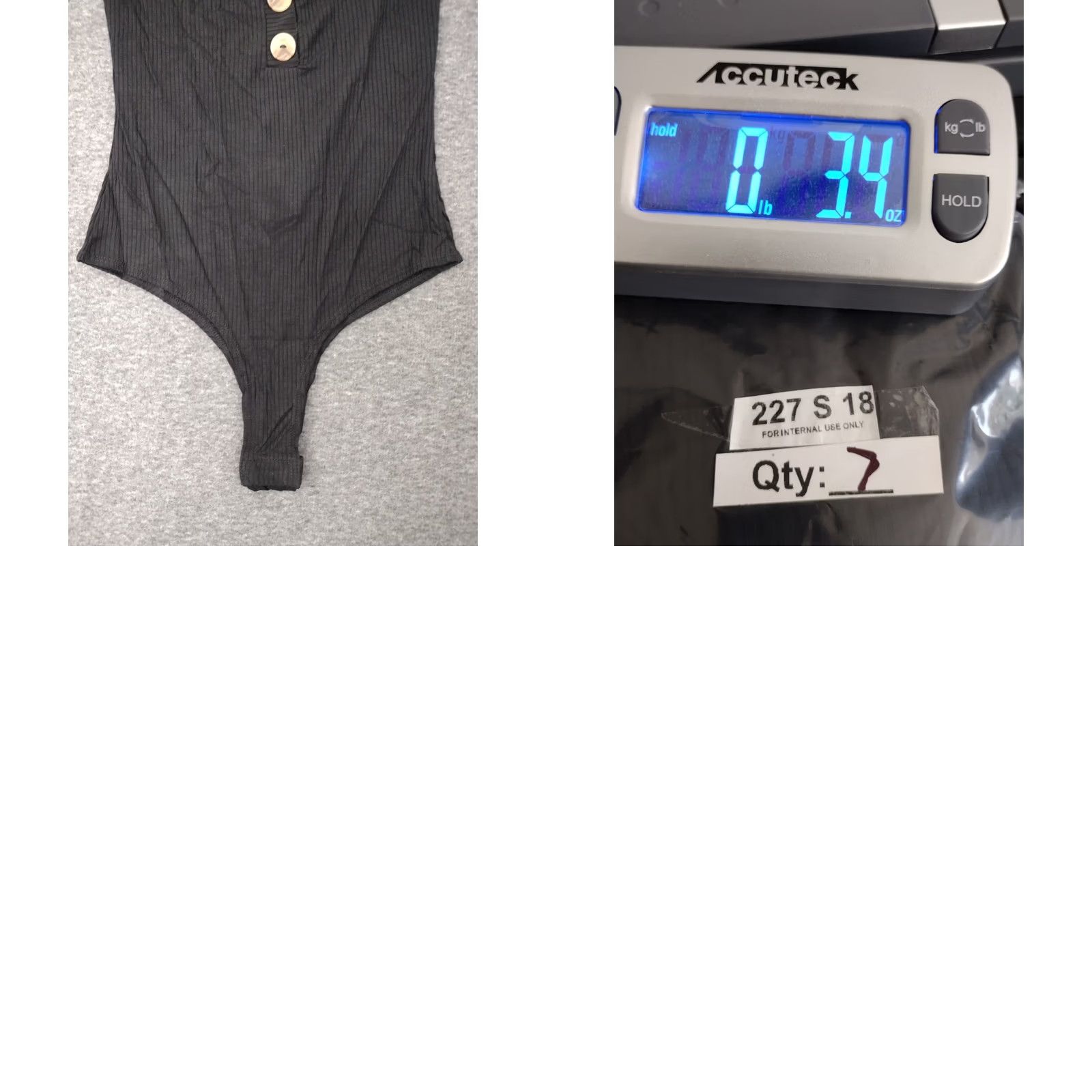 Vintage MAGIA Bodysuit Women's Solid Black Ribbed 3 Button Short Sleeve Size S Size S / US 4 / IT 40 - 8 Thumbnail