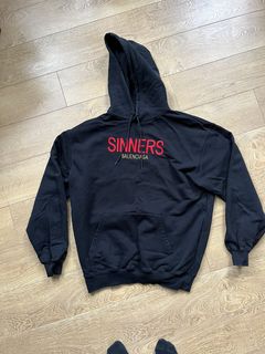 Sinners balenciaga hoodie on sale fake