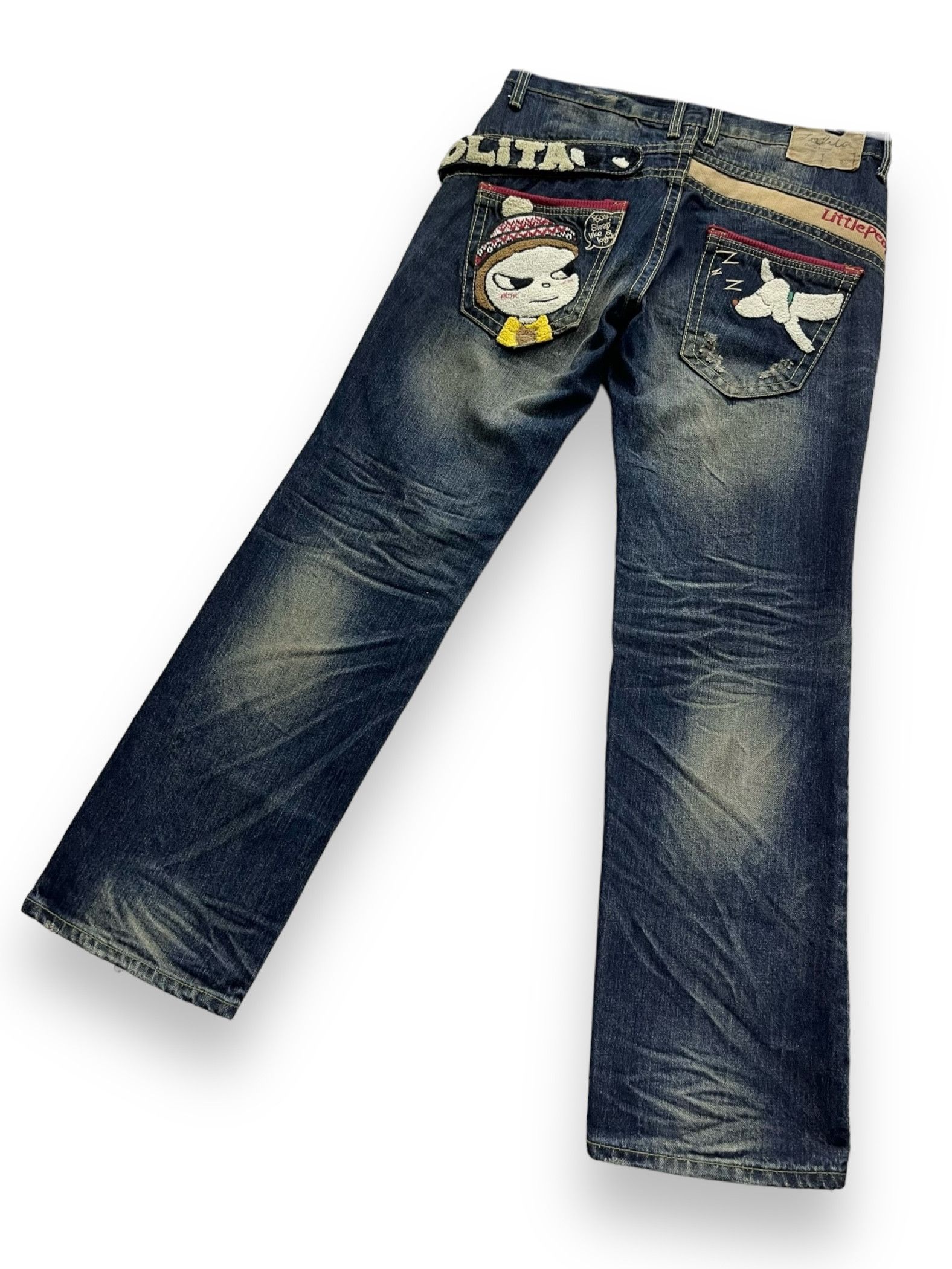 Lolita Jeans VERY RARE🔥YOSHITOMO NARA LOLITA Exotic Vintage Denim Jeans Size US 32 / EU 48 - 6 Thumbnail