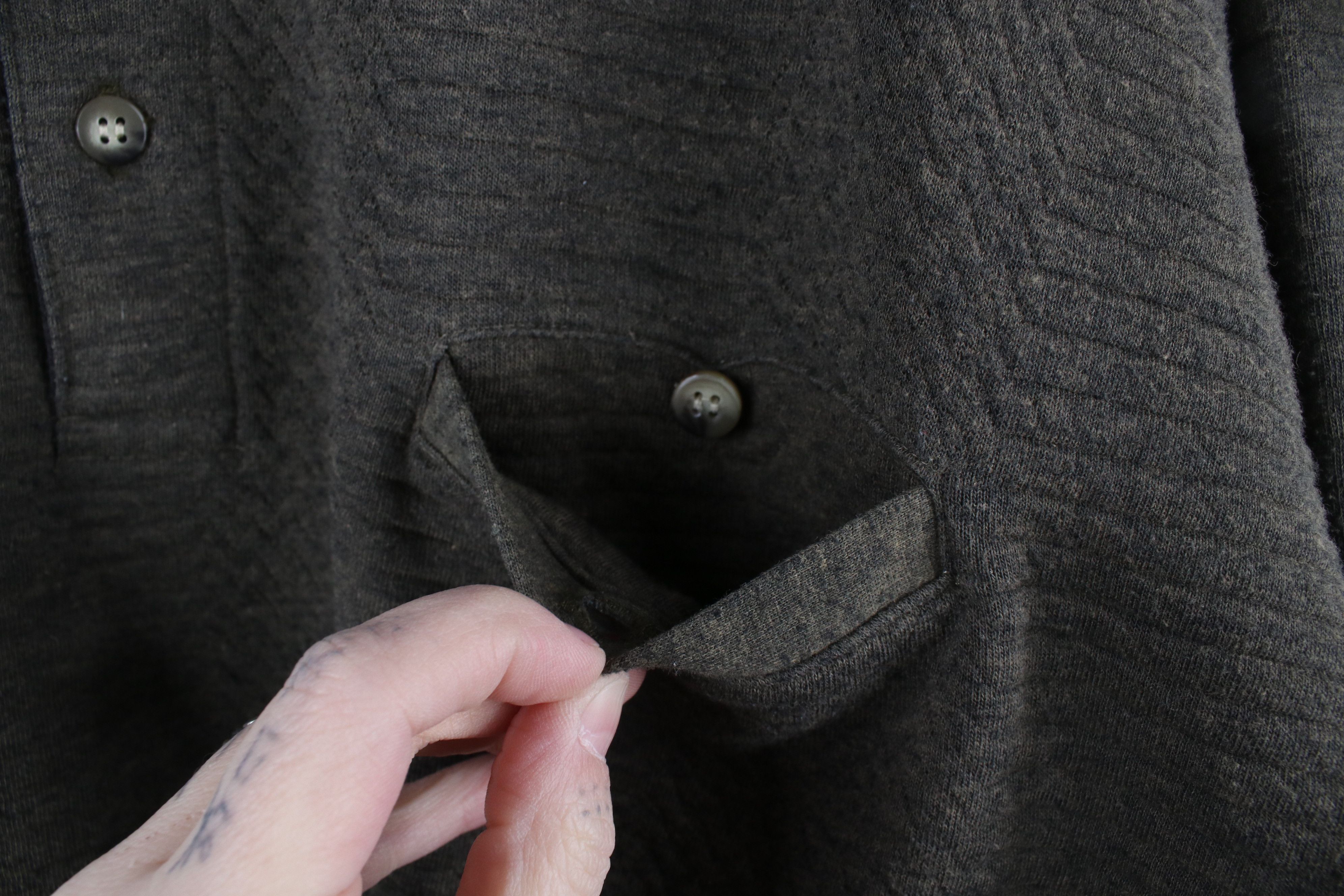 Vintage Vintage 90s Streetwear Textured Collared Pullover Sweatshirt Size US L / EU 52-54 / 3 - 5 Thumbnail