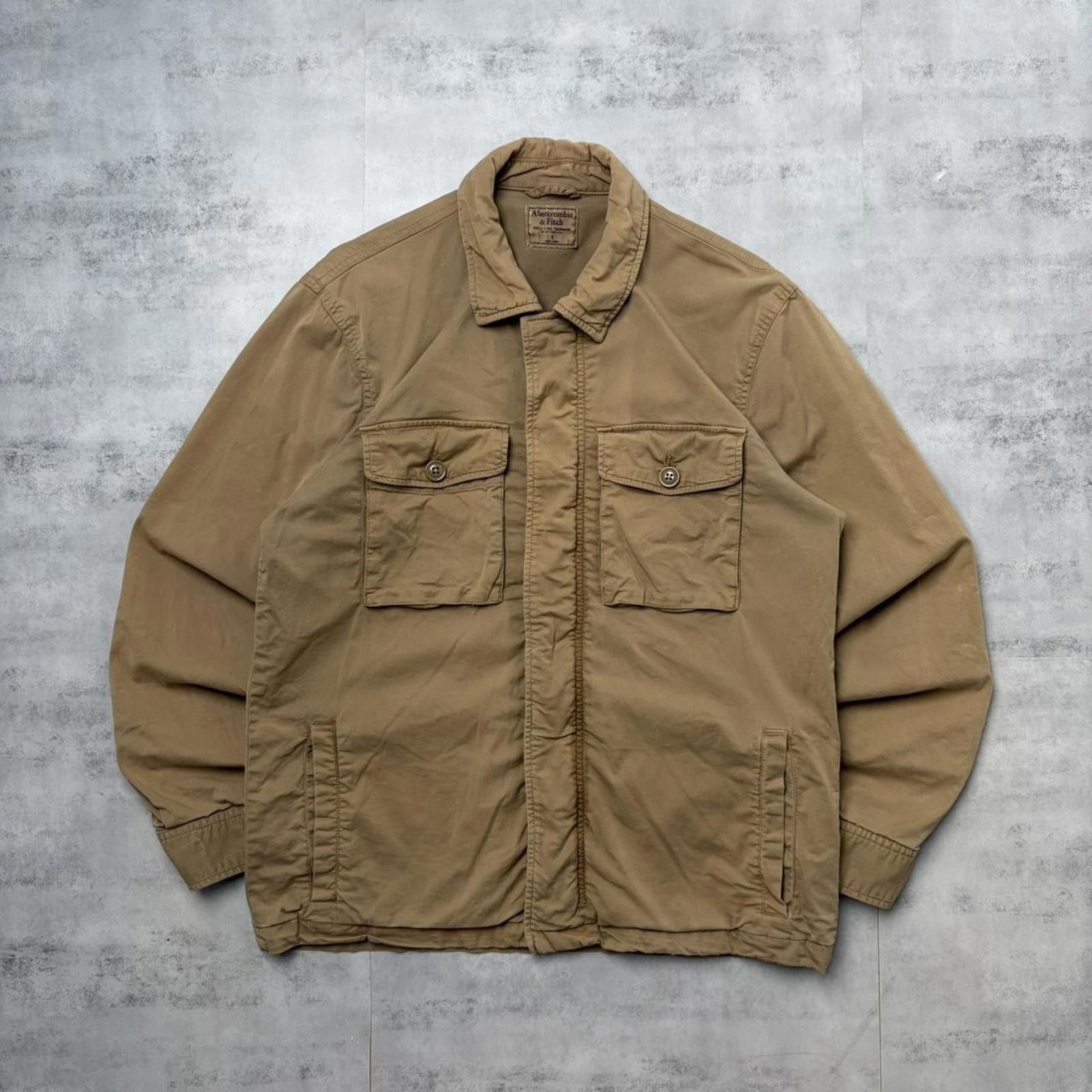 Abercrombie & Fitch Vintage Tan Abercrombie & Fitch Military Bomber Jacket Size US S / EU 44-46 / 1 - 1 Thumbnail