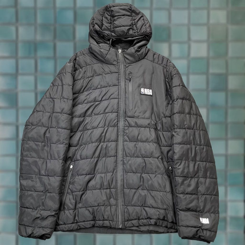 NBA NBA Jacket Black Puffer Coat Insulated Hooded Full Zip Logo XL Mens Size US XL / EU 56 / 4 - 1 Thumbnail