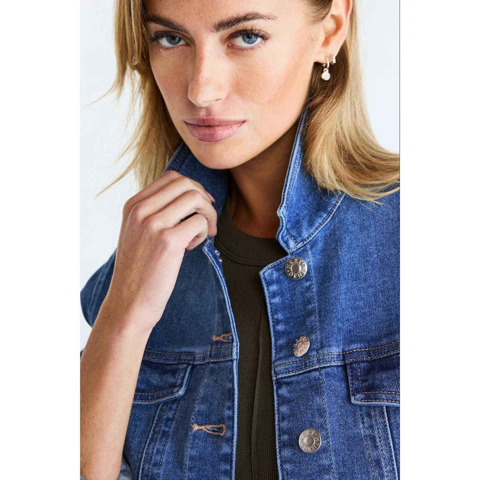NEXT NWT Next Blue Cotton Women's M Basic Jacket Coat Vest Size M / US 6-8 / IT 42-44 - 5 Thumbnail
