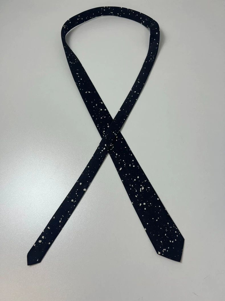 Saint Laurent Paris Saint Laurent Paris 15fw silk ink-splashing tie 2505-Nextar Size ONE SIZE - 3 Thumbnail